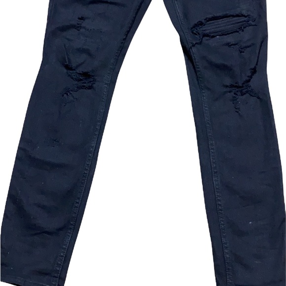 Black Skinny Distressed Jeans 28x30 - Picture 5 of 13